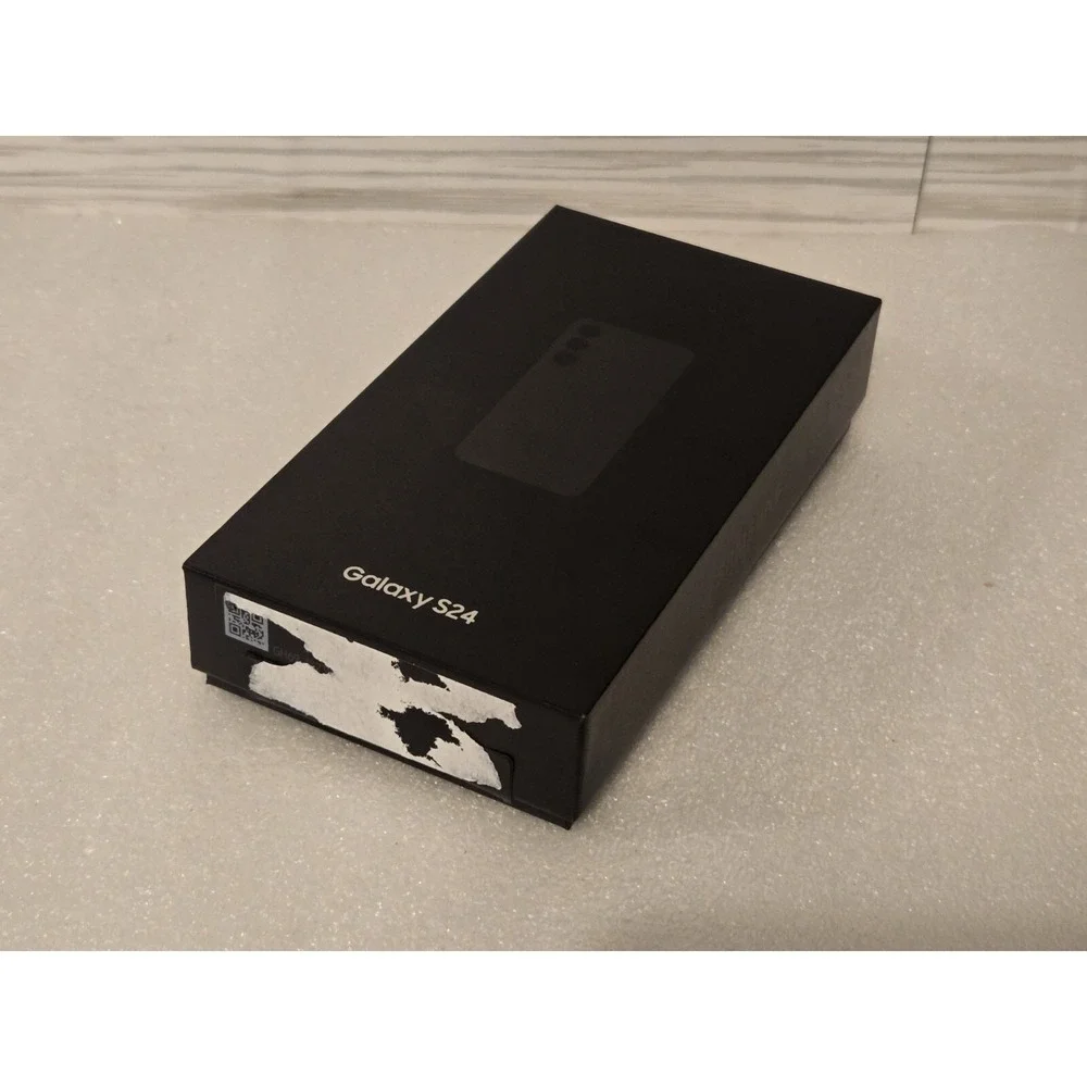 Samsung Galaxy S24 Empty Box With Genuine USB-C Cable And Inserts Black